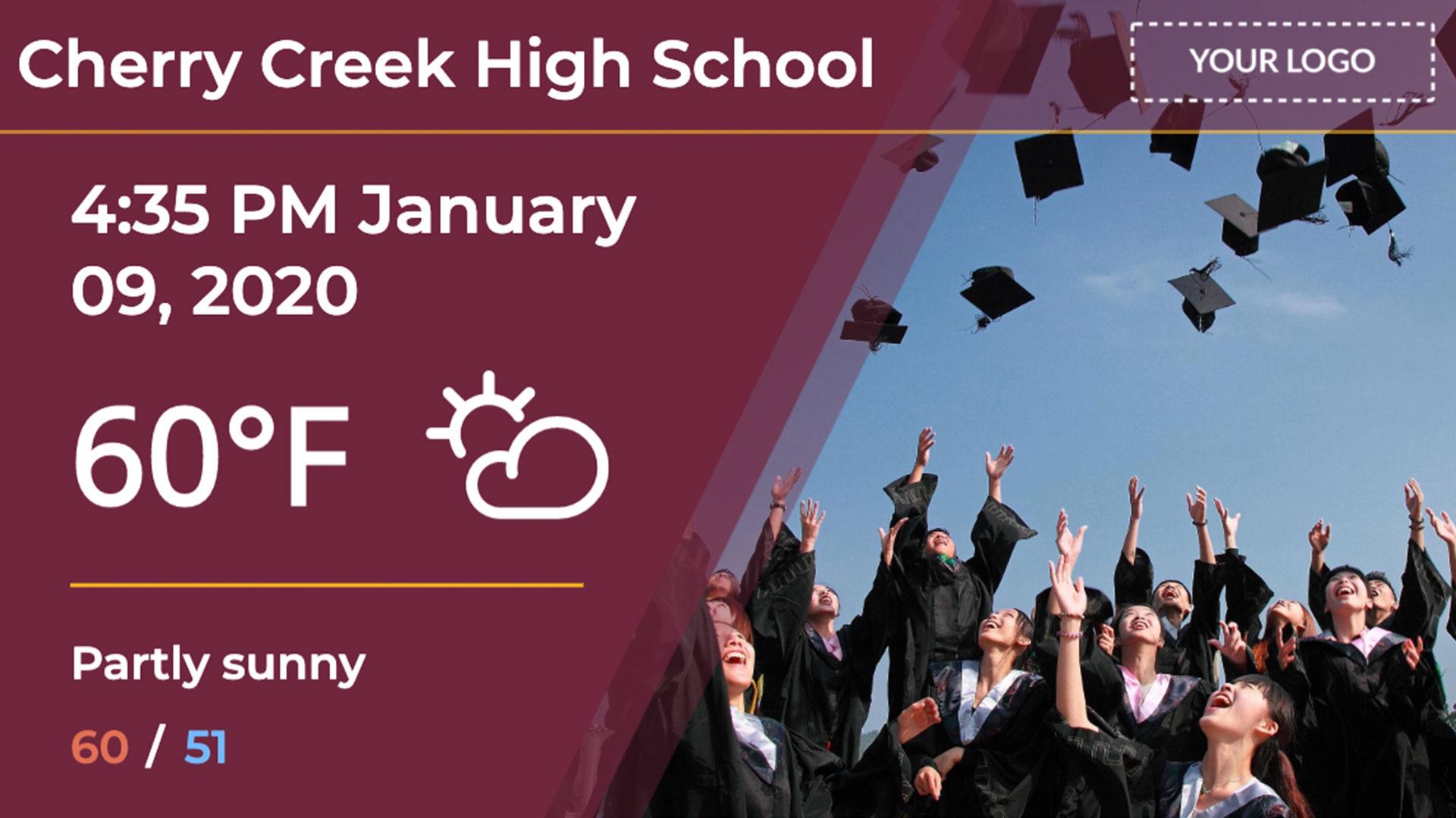 Current Weather Forecast Digital Signage Template